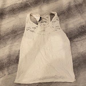 Small white lace tank top
